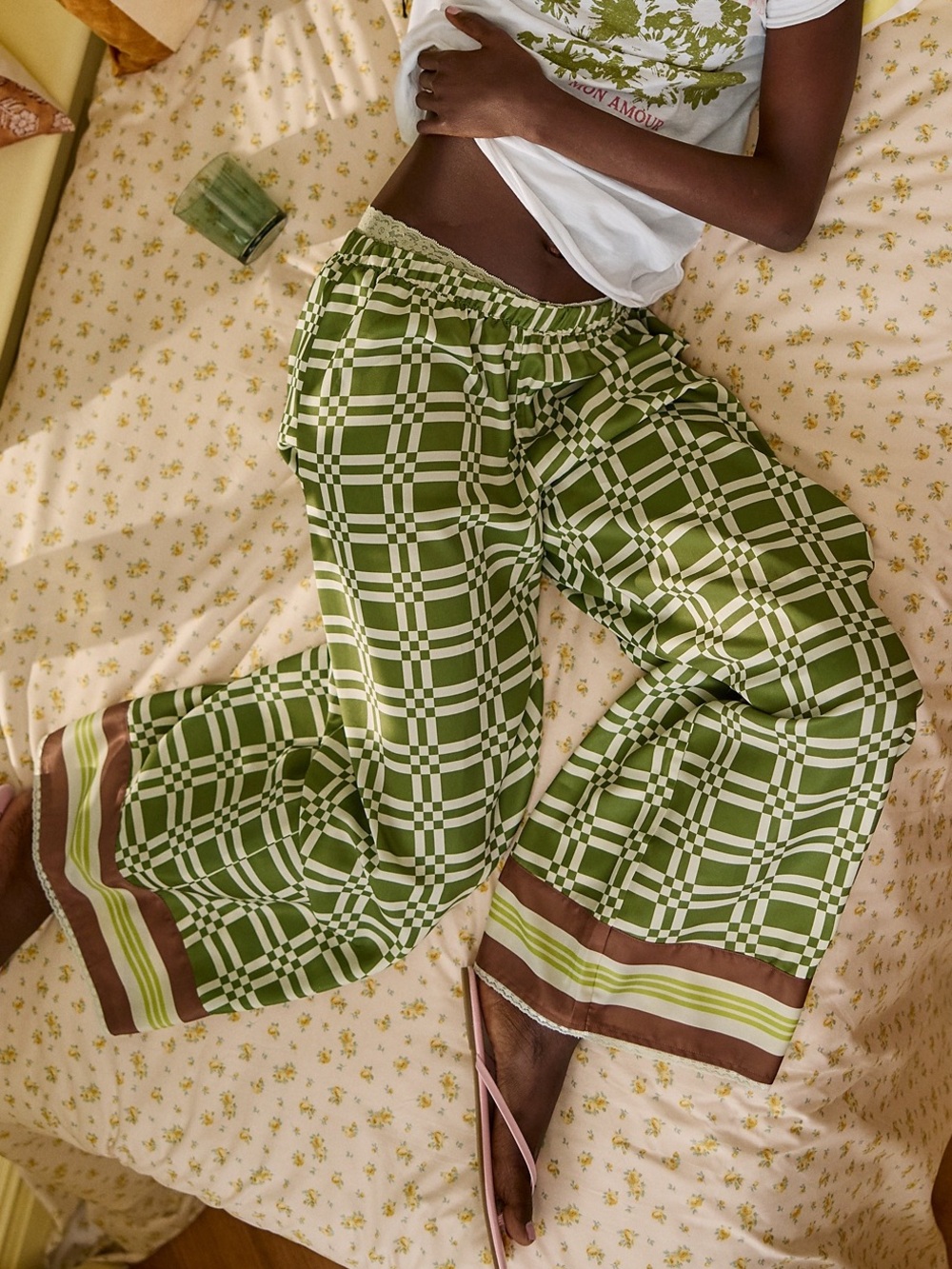aerie satin trouser pants!